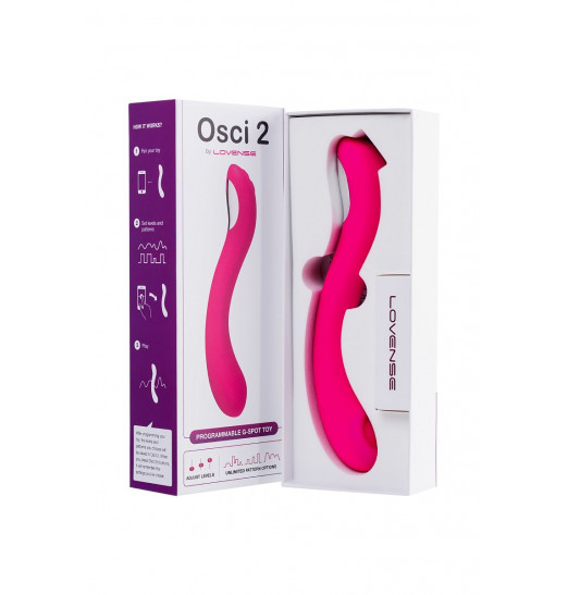 Ярко-розовый вибратор Lovense Osci 2 - 22 см. Ярко-розовый вибратор Lovense Osci 2 - 22 см.