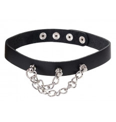 Черный чокер с цепочками