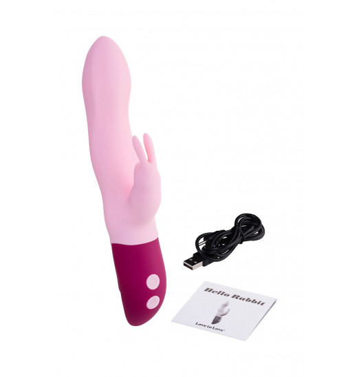 Розовый вибратор-кролик Hello Rabbit - 24,5 см. Розовый вибратор-кролик Hello Rabbit - 24,5 см.