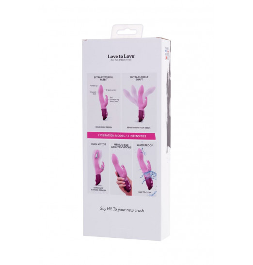 Розовый вибратор-кролик Hello Rabbit - 24,5 см. Розовый вибратор-кролик Hello Rabbit - 24,5 см.