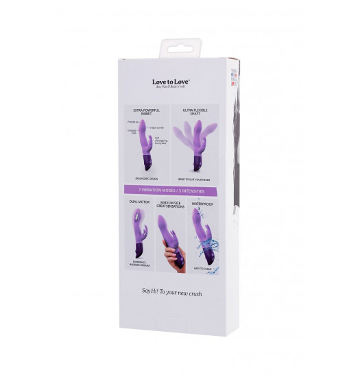 Сиреневый вибратор-кролик Hello Rabbit - 24,5 см. Сиреневый вибратор-кролик Hello Rabbit - 24,5 см.