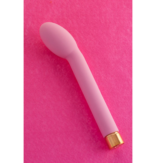 Нежно-розовый вибратор для точки G OMG - 17 см.