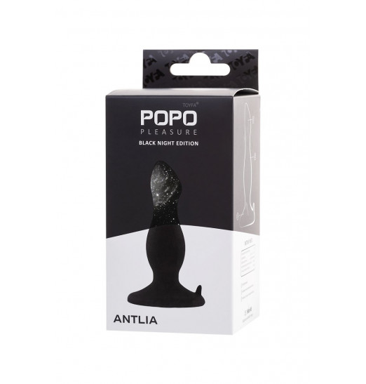 Черная анальная втулка Antlia - 10,5 см.