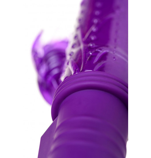 Фиолетовый вибратор-кролик на присоске - 23,5 см. Фиолетовый вибратор-кролик на присоске - 23,5 см.