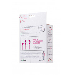 Набор из 3 розовых вагинальных шариков со шнурком