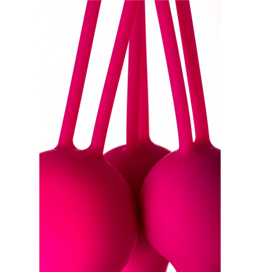 Набор из 3 розовых вагинальных шариков со шнурком