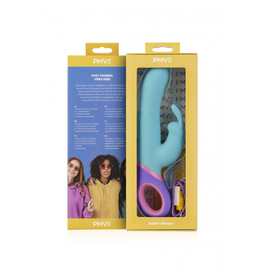 Мятный вибратор Meta с клиторальным отростком - 23 см. Мятный вибратор Meta с клиторальным отростком - 23 см.