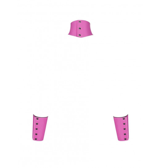 Розовый чокер Lollypopy в комплекте с наручниками