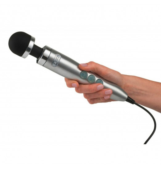 Серебристый вибратор Doxy Number 3 - 28 см.