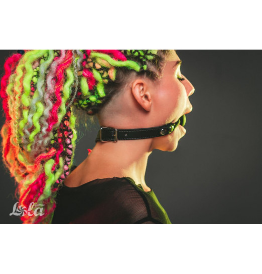 Черный силиконовый кляп-шар Dolce Vita