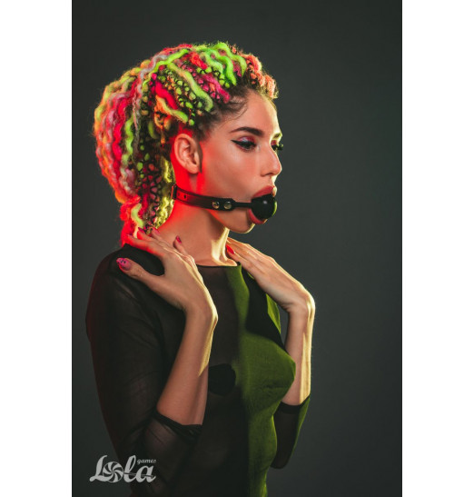 Черный силиконовый кляп-шар Dolce Vita