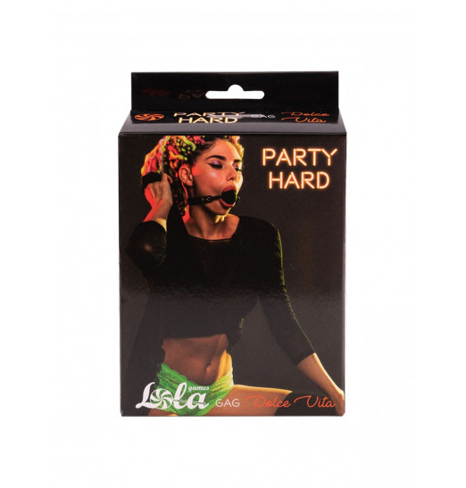 Черный силиконовый кляп-шар Dolce Vita