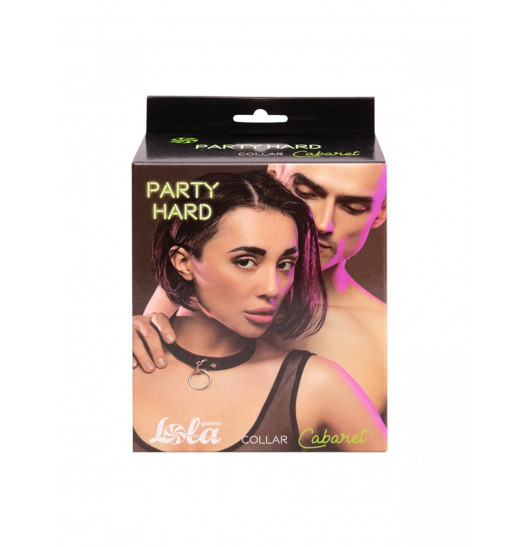 Черно-красный ошейник Cabaret