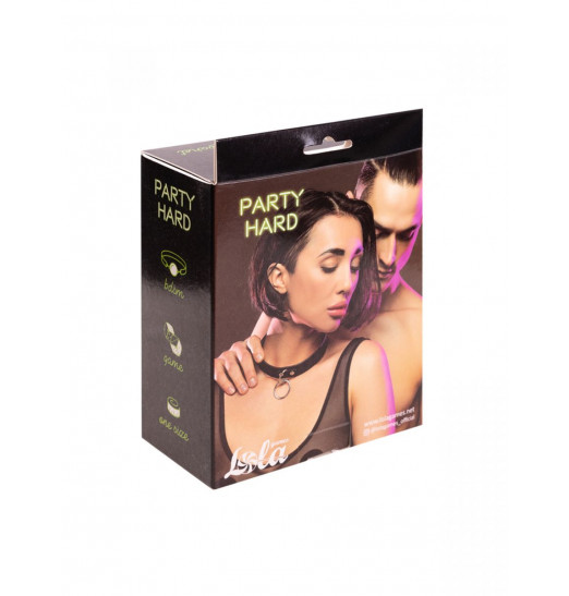 Черно-красный ошейник Cabaret