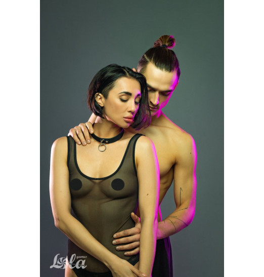 Черно-красный ошейник Cabaret