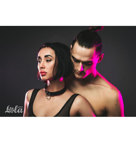 Черно-красный ошейник Cabaret