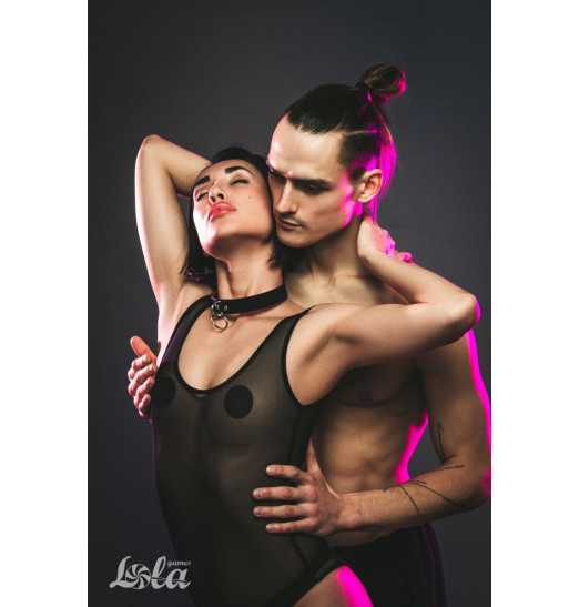 Черно-красный ошейник Cabaret