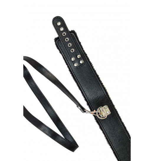 Черный ошейник Circus с поводком