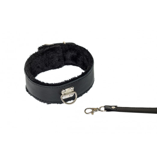 Черный ошейник Circus с поводком