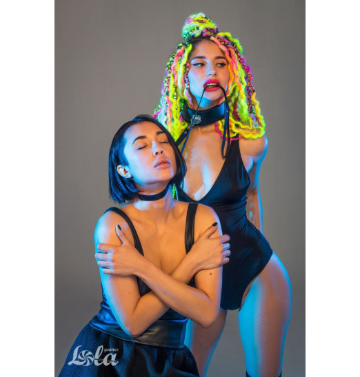 Черный ошейник Circus с поводком