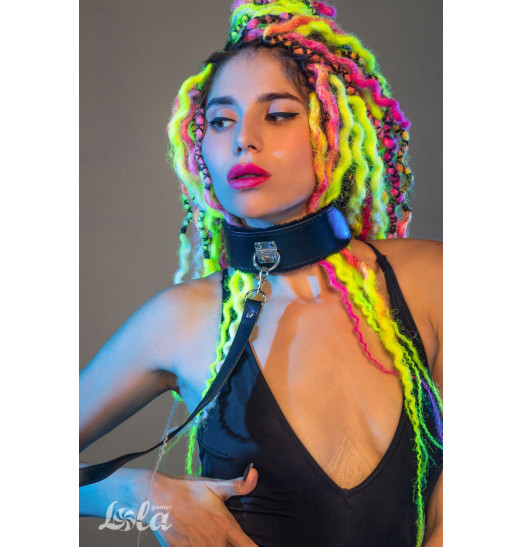 Черный ошейник Circus с поводком