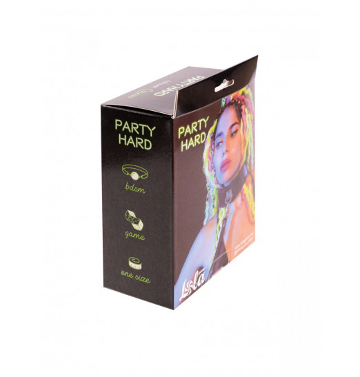 Черный ошейник Circus с поводком