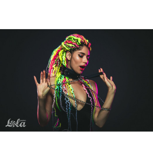 Черный ошейник Fetish с поводком Черный ошейник Fetish с поводком