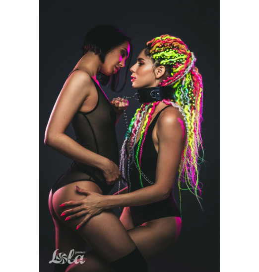 Черный ошейник Fetish с поводком Черный ошейник Fetish с поводком