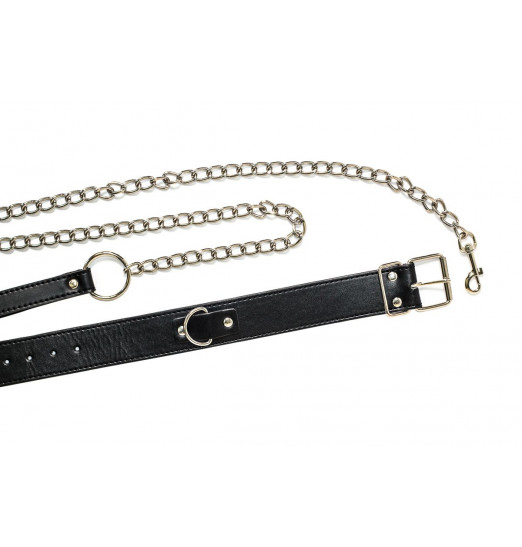 Черный ошейник с поводком Wild Черный ошейник с поводком Wild