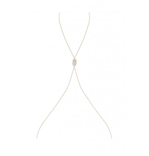 Золотистое украшение на тело с переплетением Золотистое украшение на тело с переплетением