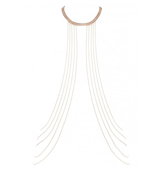 Золотистое украшение на тело с тоненькими цепочками