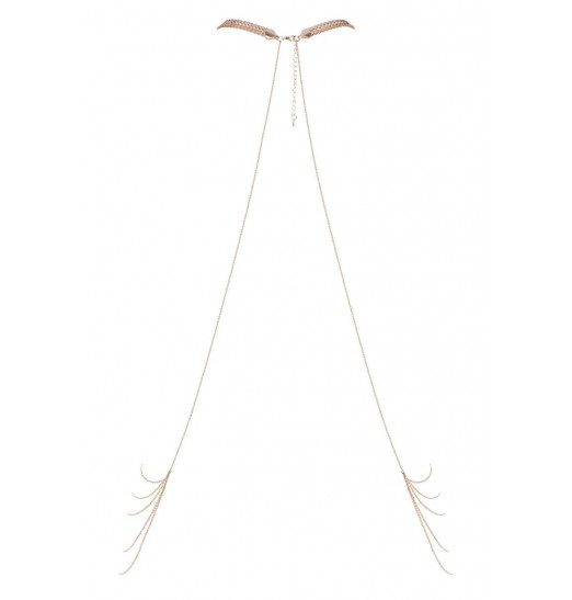 Золотистое украшение на тело с тоненькими цепочками