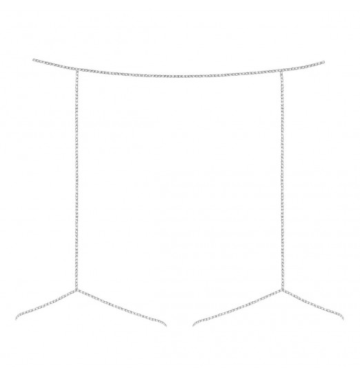 Серебристое украшение на бедра со стразами