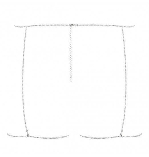 Серебристое украшение на бедра со стразами