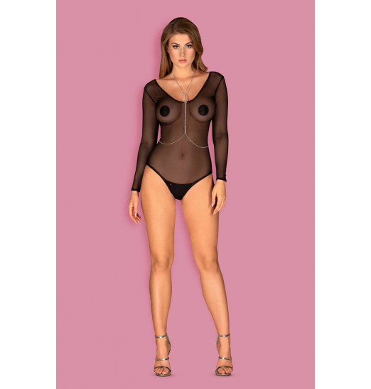 Серебристое украшение на тело со стразами