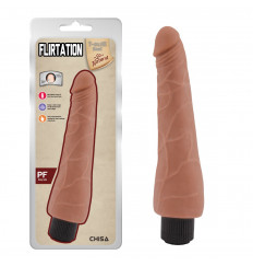 Кофейный вибратор-реалистик Flirtation - 24 см.