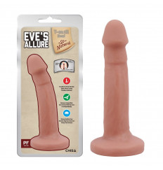 Телесный фаллоимитатор на присоске Eves Allure - 18,5 см.