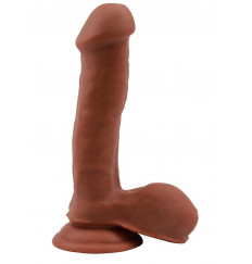 Кофейный фаллоимитатор на присоске Topless Lover - 19,2 см.