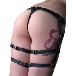 Черные кожаные гартеры