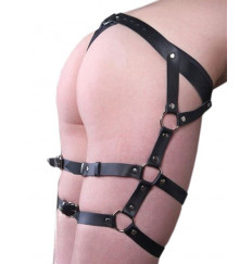 Черные кожаные гартеры