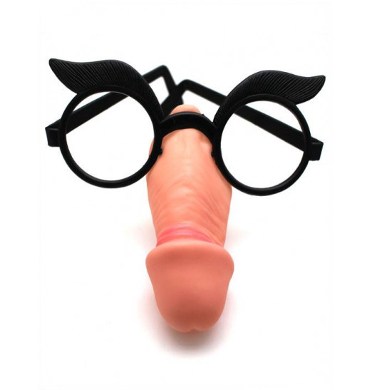 Пластиковые очки с шалуном вместо носа