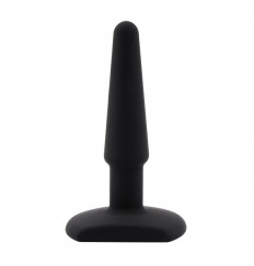 Черная анальная втулка Silicone Butt Plug 4  - 11 см.