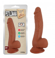 Кофейный фаллоимитатор на присоске Peotillomania - 19,5 см.