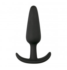 Черная анальная втулка Anchor Plug - 8 см.