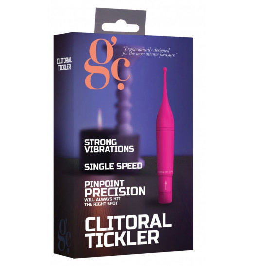 Розовый клиторальный вибромассажер Clitoral Tickler - 16,2 см. Розовый клиторальный вибромассажер Clitoral Tickler - 16,2 см.