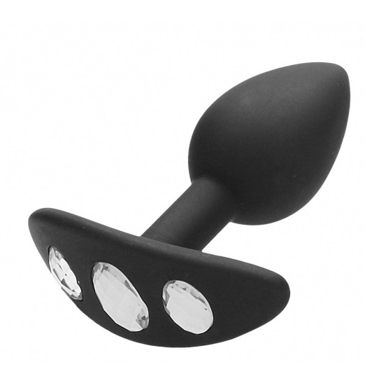 Черная анальная пробка Diamond Butt Plug With Handle - 9,1 см. Черная анальная пробка Diamond Butt Plug With Handle - 9,1 см.