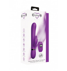 Фиолетовый вибромассажер-кролик Kegel Rabbit с браслетом - 22,5 см.