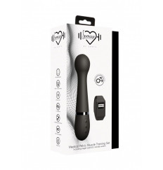 Черный вибромассажер Kegel Wand - 18,5 см.