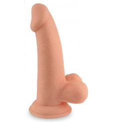 Телесный фаллоимитатор 6  Dong with Balls - 14 см.