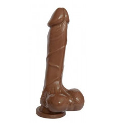 Коричневый фаллоимитатор 9 Inch Super Whopper Dong - 24 см.